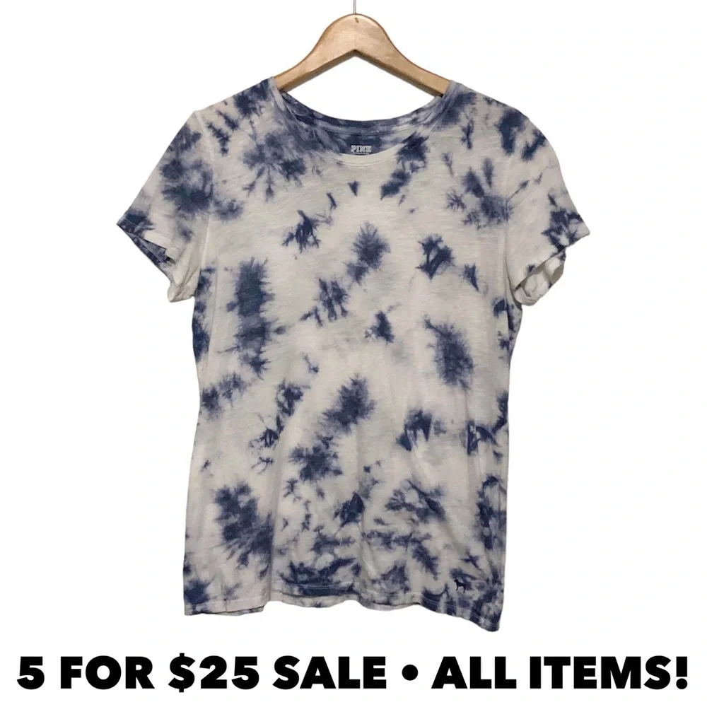 VS PINK Tie Dyed Tee - Picture 1 of 9